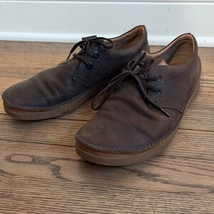 Clarks Brown Leather Shoes Men's